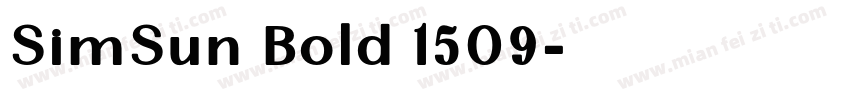 SimSun Bold 1509字体转换